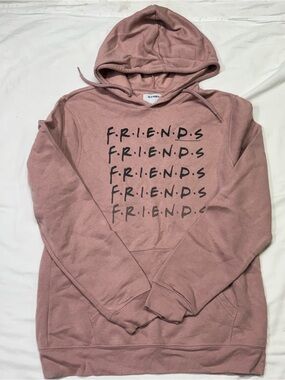 Old Navy Dusty Rose 'FRIENDS' Repeat Logo Hoodie